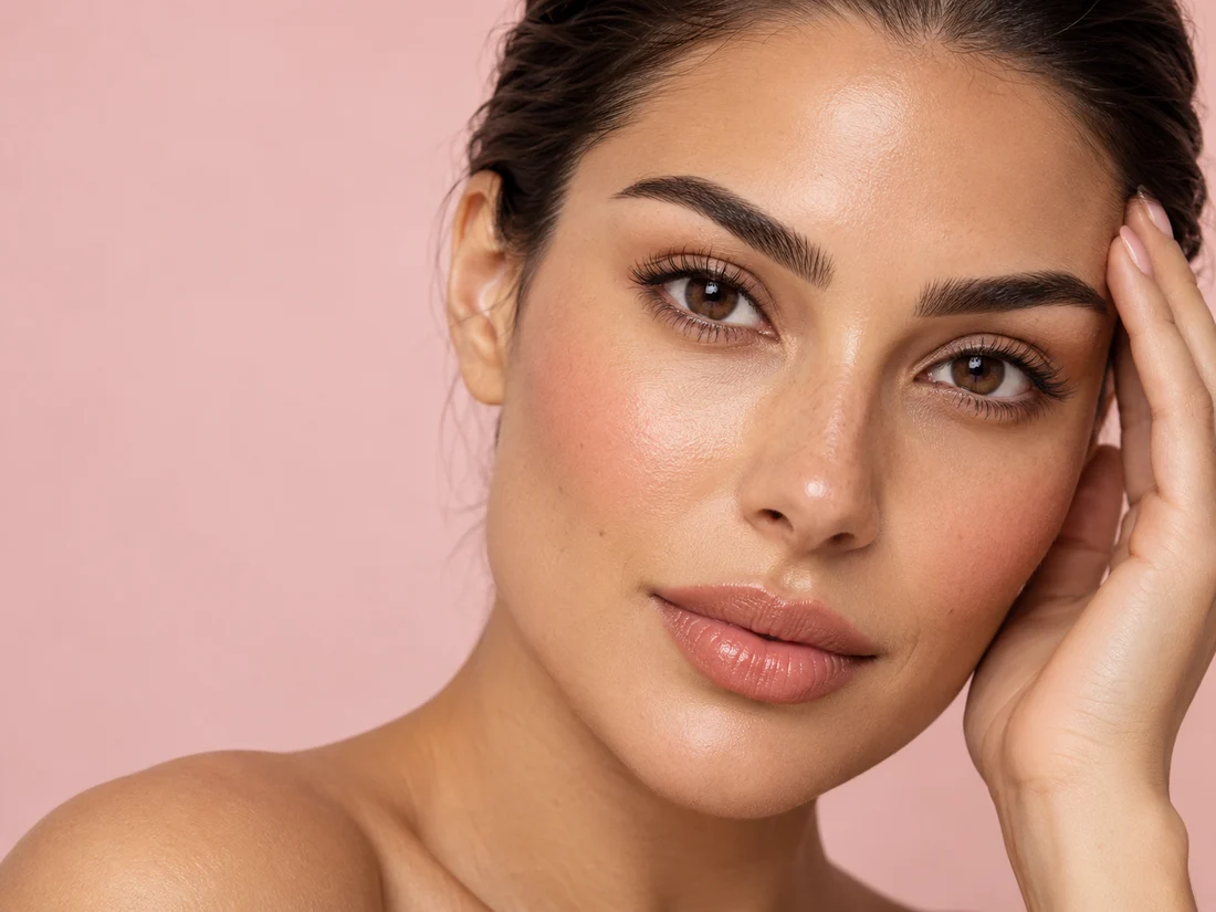 Editorial portrait showing natural-looking brows