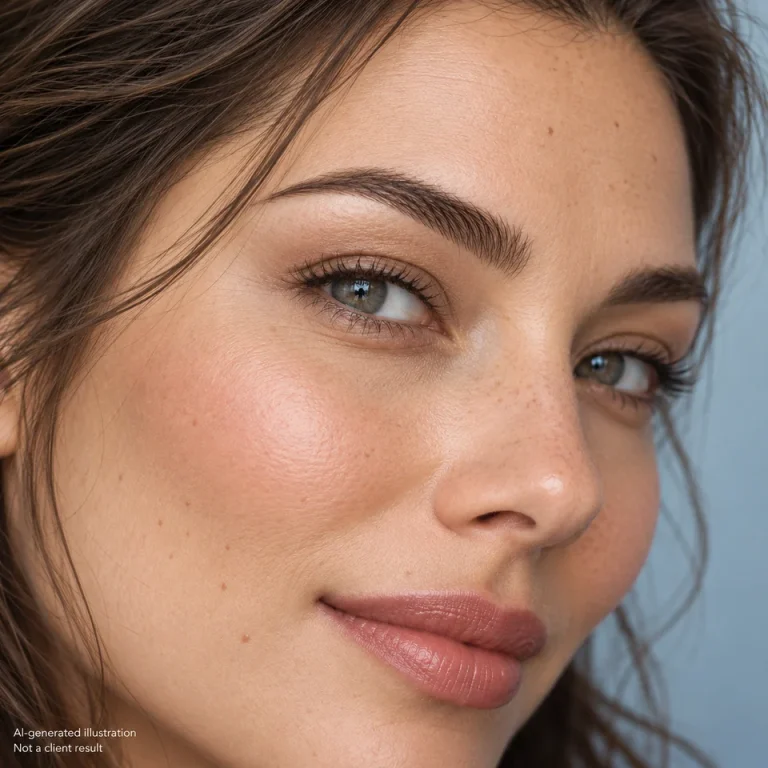 AI-generated illustration of Lip Blush; not a client treatment result