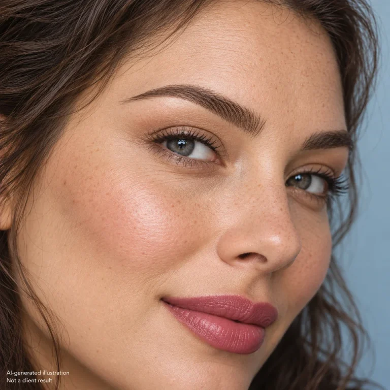 AI-generated illustration of Lip Shading; not a client treatment result