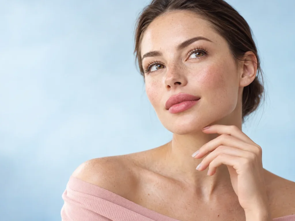 Editorial lip beauty image; not a treatment result